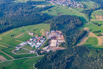 Oblique view of District Pfaffenrot in Marxzell in the state Baden-Wuerttemberg, Germany