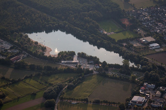 Buchtzig bathing lake in the district Bruchhausen in Ettlingen in the state Baden-Wuerttemberg, Germany