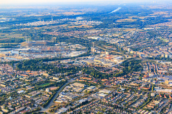 B36 and Karlsruhe Rhine ports in the district Grünwinkel in Karlsruhe in the state Baden-Wuerttemberg, Germany