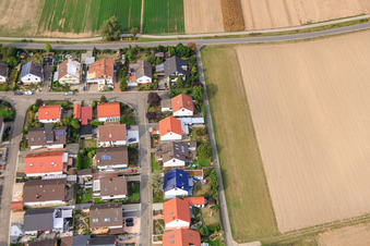 Aerial view of Schubertstr in Hatzenbühl in the state Rhineland-Palatinate, Germany