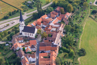Church of St. Dionysius at Hinterstädel in Jockgrim in the state Rhineland-Palatinate, Germany