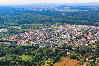 Buchstraße from the east in Jockgrim in the state Rhineland-Palatinate, Germany