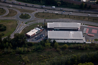 Maximilianscenter 2 in the district Maximiliansau in Wörth am Rhein in the state Rhineland-Palatinate, Germany from above