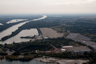 New Rhine harbor in Lauterbourg in the state Bas-Rhin, France