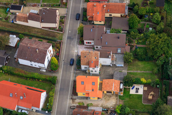 Waldstr in Kandel in the state Rhineland-Palatinate, Germany seen from above