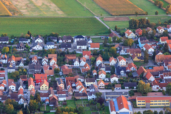Raiffeisenstr in Minfeld in the state Rhineland-Palatinate, Germany out of the air