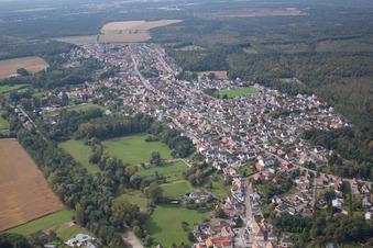 Bird's eye view of Schirrhoffen in the state Bas-Rhin, France