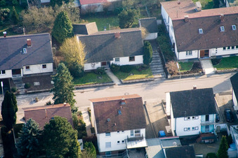 Zeppelinstr in Kandel in the state Rhineland-Palatinate, Germany seen from above