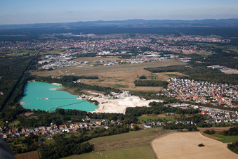 Haguenau in the state Bas-Rhin, France from above