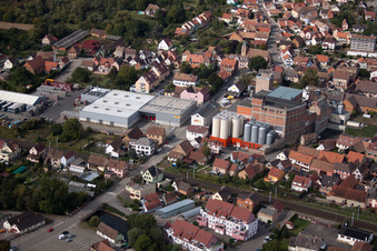 Hochfelden in the state Bas-Rhin, France from above
