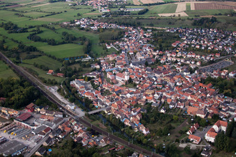 Town View of the streets and houses of the residential areas in Dettwiller in Grand Est, France