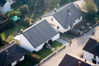 Zeppelinstr in Kandel in the state Rhineland-Palatinate, Germany from the drone perspective