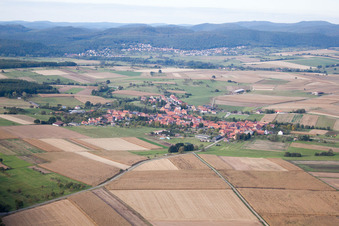 Oblique view of Schillersdorf in the state Bas-Rhin, France
