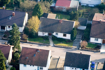 Zeppelinstr in Kandel in the state Rhineland-Palatinate, Germany from a drone