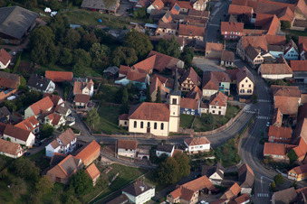 Mietesheim in the state Bas-Rhin, France viewn from the air