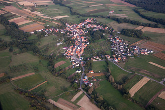 Griesbach in the state Bas-Rhin, France from the plane