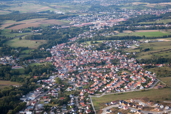 Drone image of Griesbach in the state Bas-Rhin, France