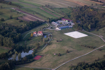 Griesbach in the state Bas-Rhin, France from the drone perspective