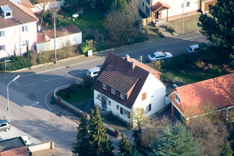Aerial photograpy of Luitpoldstr in Kandel in the state Rhineland-Palatinate, Germany
