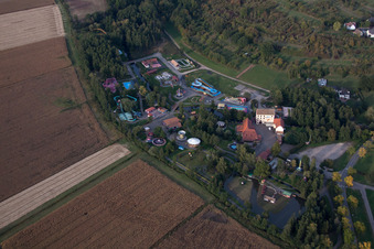 Drone recording of Gunstett in the state Bas-Rhin, France