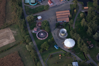 Drone image of Gunstett in the state Bas-Rhin, France