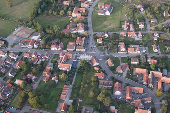 Drone recording of Merkwiller-Pechelbronn in the state Bas-Rhin, France
