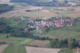 Retschwiller in the state Bas-Rhin, France from the drone perspective
