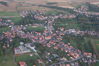 Riedseltz in the state Bas-Rhin, France viewn from the air