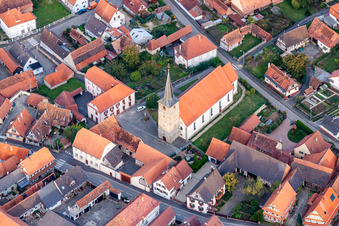 Church building in the village of in Riedseltz in Grand Est, France