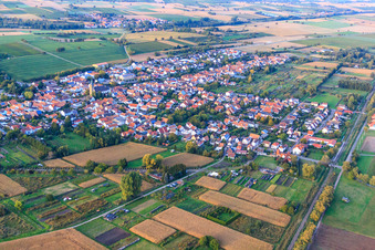 Aerial photograpy of View of the town from the southwest in Steinfeld in the state Rhineland-Palatinate, Germany