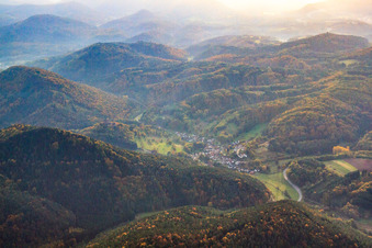 Village view in the Palatinate Forest in Vorderweidenthal in the state Rhineland-Palatinate, Germany