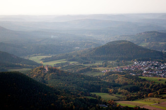 Busenberg in the state Rhineland-Palatinate, Germany out of the air