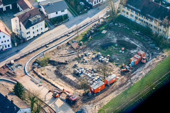 Saarstraße NETTO supermarket construction site on Höhenweg in Kandel in the state Rhineland-Palatinate, Germany