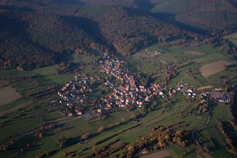 Aerial photograpy of Wingen in the state Bas-Rhin, France