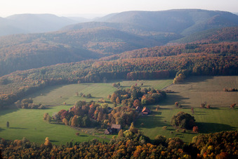 Bird's eye view of Mattstall in the state Bas-Rhin, France