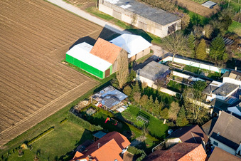 Aerial photograpy of Saarstraße NW in Kandel in the state Rhineland-Palatinate, Germany