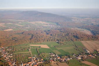 Aerial photograpy of Nehwiller-près-Wœrth in the state Bas-Rhin, France