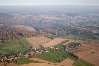Oblique view of Nehwiller-près-Wœrth in the state Bas-Rhin, France