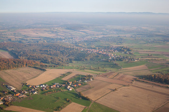 Nehwiller-près-Wœrth in the state Bas-Rhin, France from above