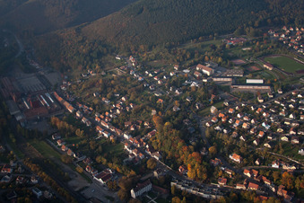 Niederbronn-les-Bains in the state Bas-Rhin, France from above