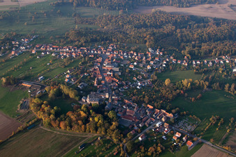 Oblique view of Gœrsdorf in the state Bas-Rhin, France