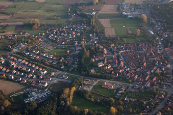 Aerial photograpy of Wœrth in the state Bas-Rhin, France