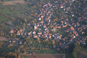 Aerial photograpy of Mitschdorf in the state Bas-Rhin, France