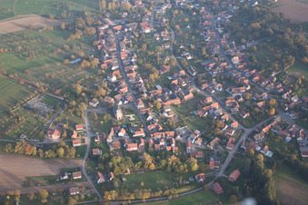 Oblique view of Mitschdorf in the state Bas-Rhin, France
