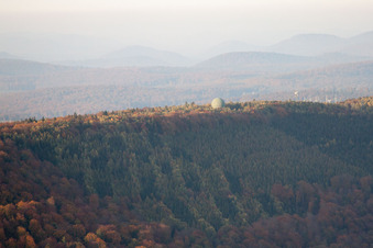 Lampertsloch in the state Bas-Rhin, France seen from a drone