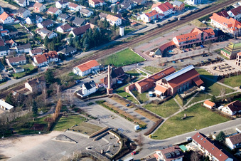 Bürgherhaus, festival hall from the southeast in Jockgrim in the state Rhineland-Palatinate, Germany