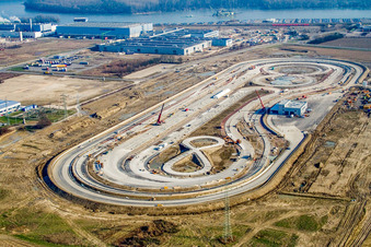 Daimler-Chrysler truck test track in Wörth am Rhein in the state Rhineland-Palatinate, Germany