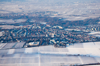 Landau in der Pfalz in the state Rhineland-Palatinate, Germany from the plane