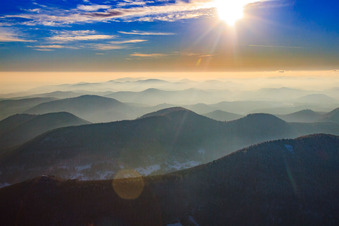 Palatinate Forest in winter near Schneee in Ranschbach in the state Rhineland-Palatinate, Germany