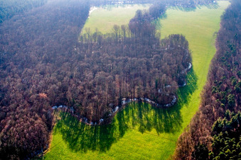 Aerial photograpy of Otterbachtal in Kandel in the state Rhineland-Palatinate, Germany